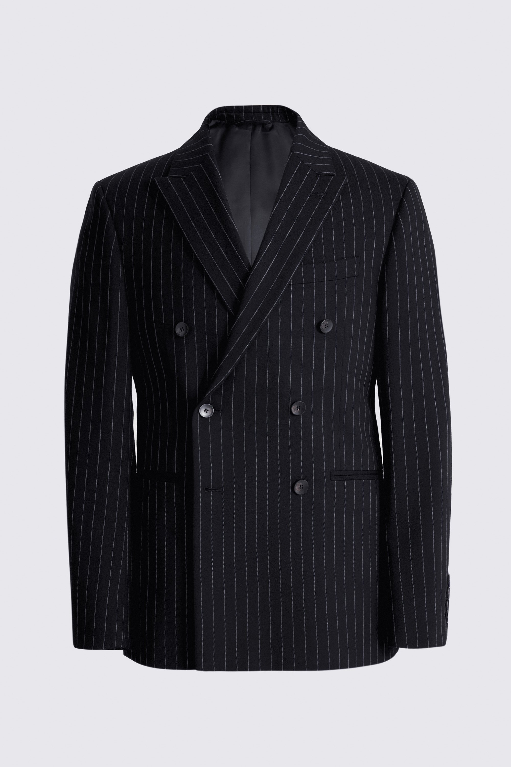 Custom Made slim fit navy stripe suit